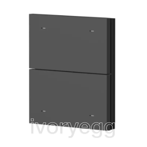 iONprime Black Plastic 2 Gang Rocker Set