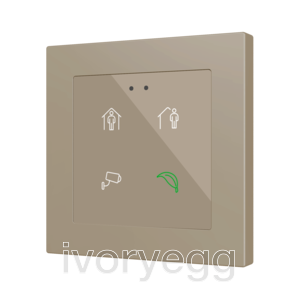 Flat RGB 55 X4. Glass capacitive push button 55x55 - 4 buttons - Custom