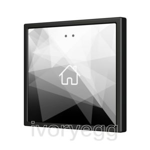 Flat RGB 70 X1. Glass Capacitive push button 70x70 - 1 button - 360° Custom