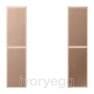 F50 LS Range Cover kit, 2-gang, metal, PVD-coated, brushed bronze
