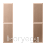 F50 LS Range Cover kit, 2-gang, metal, PVD-coated, brushed bronze