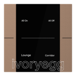 Yurika KNX sensor Control element 2/4-fold, FM, Mocha