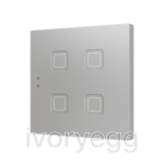 Tecla RGB 4. PC-ABS Capacitive push button - 4 buttons - Silver