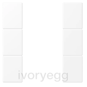 F50 LS range Cover kit 3-gang, matt snow white