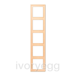 Le Corbusier LS range 5-gang frame LC32060 ocre
