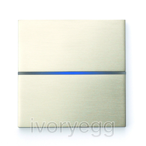 Basalte Sentido CresNET 2 Button Switch in Brushed Nickel