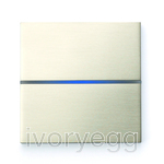 Basalte Sentido CresNET 2 Button Switch in Brushed Nickel