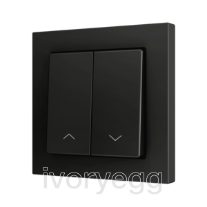 ZS55. Cover for Double KNX Soft push button 55x55 mm. Tilt down - Shutter icon - Anthracite