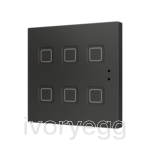 Tecla 6. PC-ABS Capacitive push button - 6 buttons - Anthracite