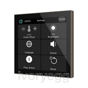 CX40. KNX capacitive touch panel 4" - Mocha