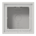 Surface cap 1-gang, LS range, LS CUBE, light grey