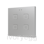 Tecla RGB 4. PC-ABS Capacitive push button - 4 buttons - Silver