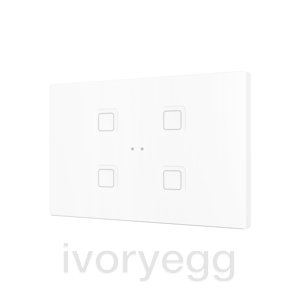 Tecla RGB XL 4. PC-ABS Capacitive push button - 4 buttons - White