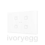 Tecla RGB XL 4. PC-ABS Capacitive push button - 4 buttons - White