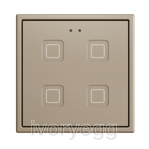 Tecla RGB 70 X4. PC-ABS Capacitive push button 70x70 - 4 buttons - Champagne