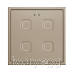 Tecla RGB 70 X4. PC-ABS Capacitive push button 70x70 - 4 buttons - Champagne