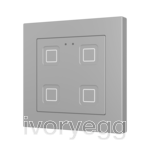 Tecla RGB 55 X4. PC-ABS Capacitive push button 55x55 - 4 buttons - Silver
