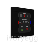 Push Button Smart 86 with temperature sensor, Black matt