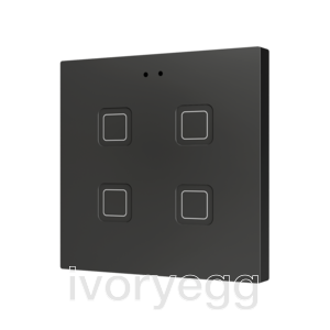 Tecla RGB 4. PC-ABS Capacitive push button - 4 buttons - Anthracite