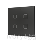 Tecla RGB 4. PC-ABS Capacitive push button - 4 buttons - Anthracite