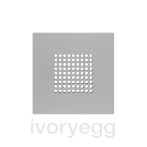 ZS55. RingBOX - KNX Doorbell cover 55x55 mm - Silver