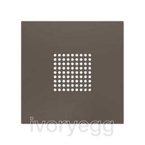 ZS70. RingBOX - KNX Doorbell cover 70X70 mm - Mocha
