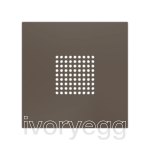 ZS70. RingBOX - KNX Doorbell cover 70X70 mm - Mocha