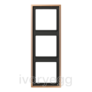 LS990 Frame 3-gang, metal, PVD-coated, brushed bronze