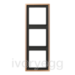 LS990 Frame 3-gang, metal, PVD-coated, brushed bronze