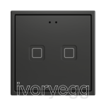 Tecla RGB 70 X2. PC-ABS Capacitive push button 70x70 - 2 buttons - Anthracite