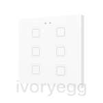 Tecla RGB 6. PC-ABS Capacitive push button - 6 buttons - White