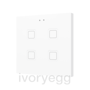 Tecla RGB 4. PC-ABS Capacitive push button - 4 buttons - White