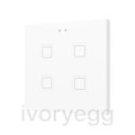 Tecla RGB 4. PC-ABS Capacitive push button - 4 buttons - White