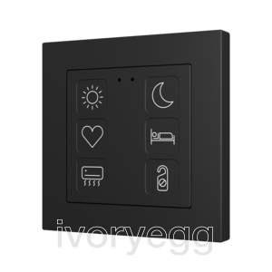 Tecla RGB 55 X6. PC-ABS Capacitive push button 55x55 - 6 buttons - Custom