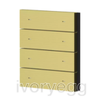 iONprime Brushed Brass 4 Gang Rocker Set