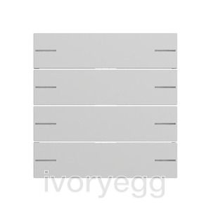 Rocker set, 4-gang for pushbutton sensor 4.70, grey matt