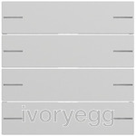 Rocker set, 4-gang for pushbutton sensor 4.70, grey matt