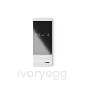 Adelante Doorcom module - satin white (RAL 9016) - single call button in black with LED