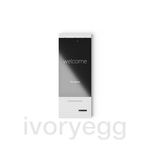 Adelante Doorcom module - satin white (RAL 9016) - single call button in black with LED