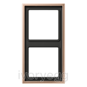 LS990 Frame 2-gang, metal, PVD-coated, brushed bronze